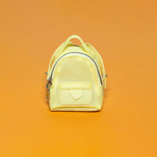 Mini Backpack-Style Coin Purse, PVC Zipper Keychain Pendant, Portable Earphone and Lipstick Storage Pouch