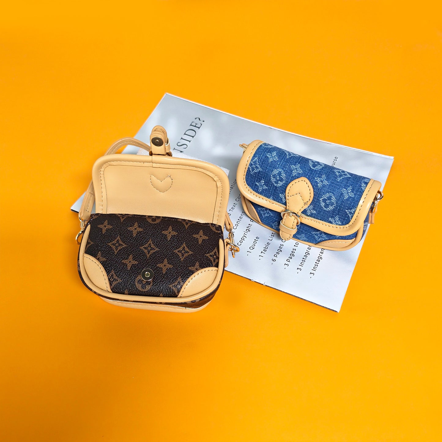 Small Jean Demi Purse Denim Crossbody Bags for Women Denim Handbag Cross Body Shoulder Bags Design for Woman