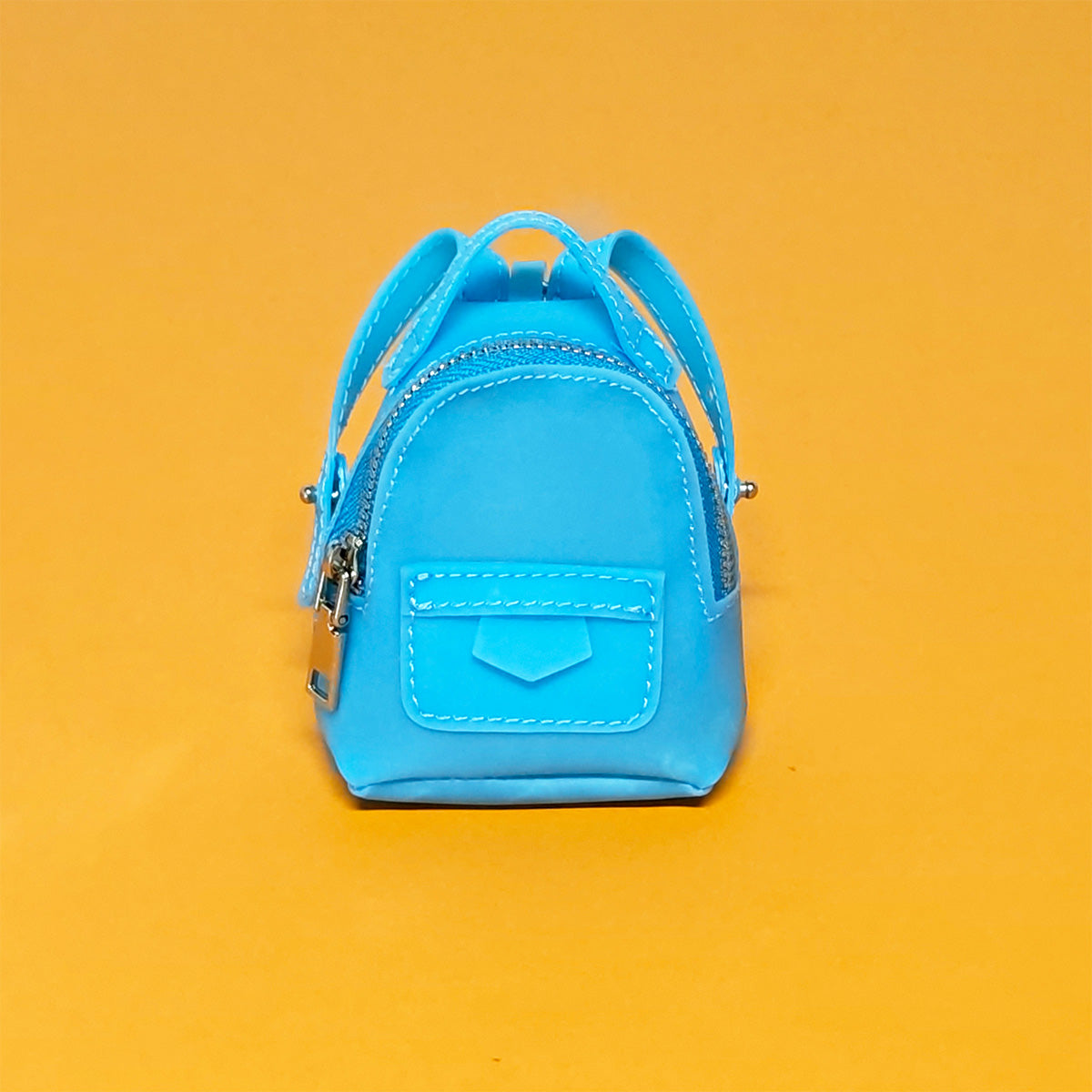 Mini Backpack-Style Coin Purse, PVC Zipper Keychain Pendant, Portable Earphone and Lipstick Storage Pouch