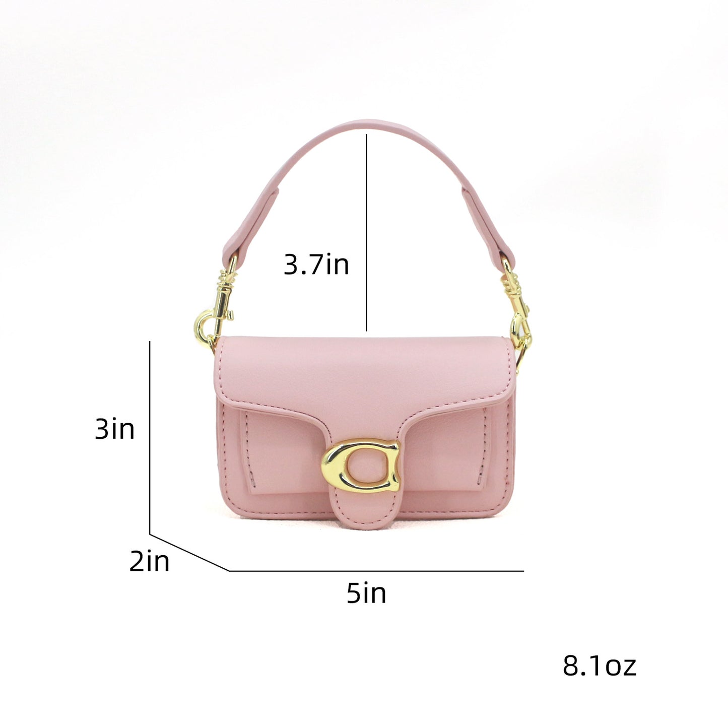 Mini Crossbody Lipstick Bag for Women – Small Purse with Detachable Strap, Casual Everyday Shoulder Handbag