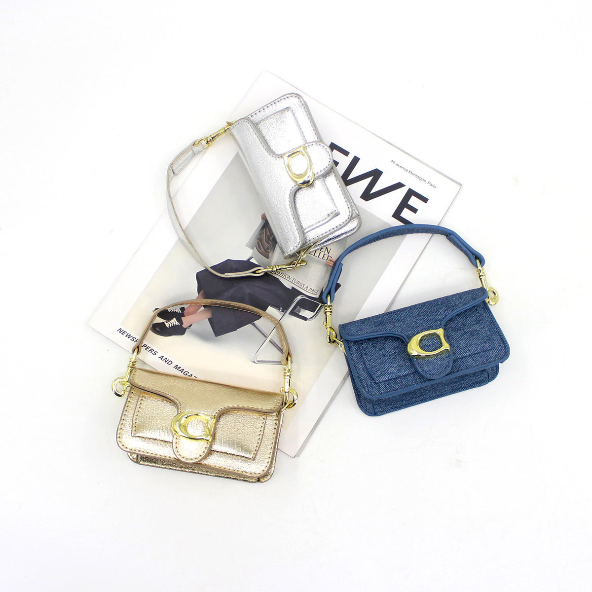 Mini Crossbody Lipstick Bag for Women – Small Purse with Detachable Strap, Casual Everyday Shoulder Handbag