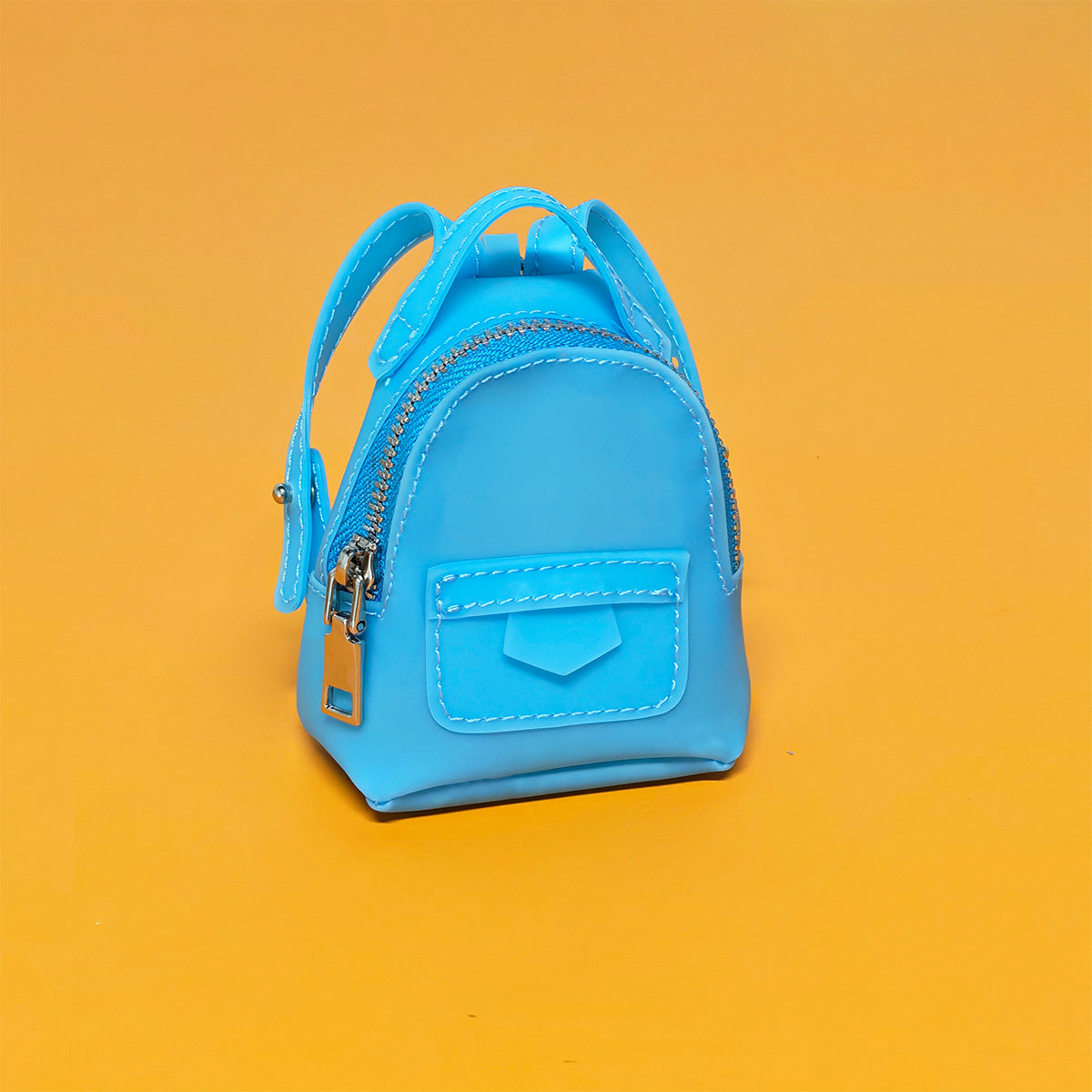 Mini Backpack-Style Coin Purse, PVC Zipper Keychain Pendant, Portable Earphone and Lipstick Storage Pouch