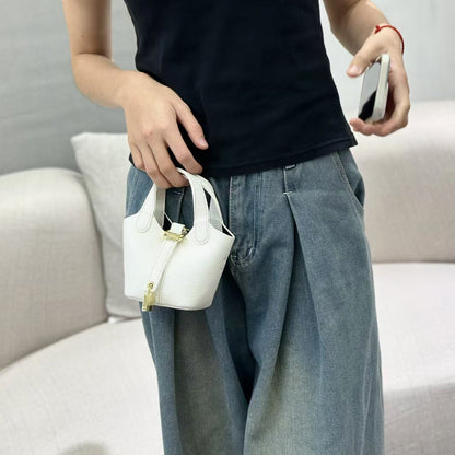 Mini Bucket Bag Crossbody for Women – Small Shoulder Handbag with Adjustable Strap, Casual Everyday Purse for Phone, Keys, and Cosmetics