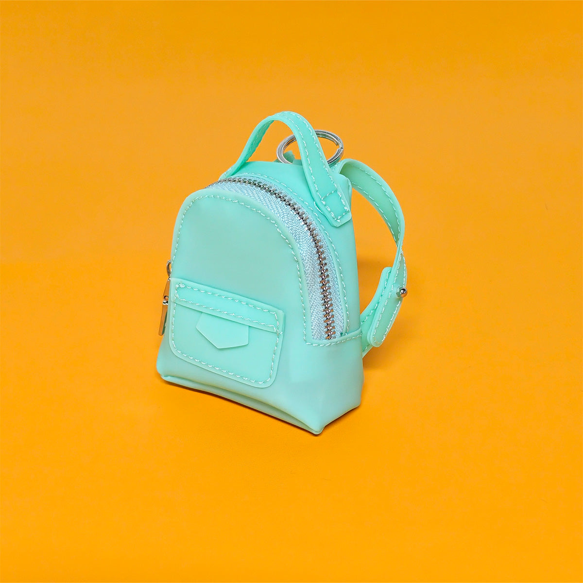 Mini Backpack-Style Coin Purse, PVC Zipper Keychain Pendant, Portable Earphone and Lipstick Storage Pouch