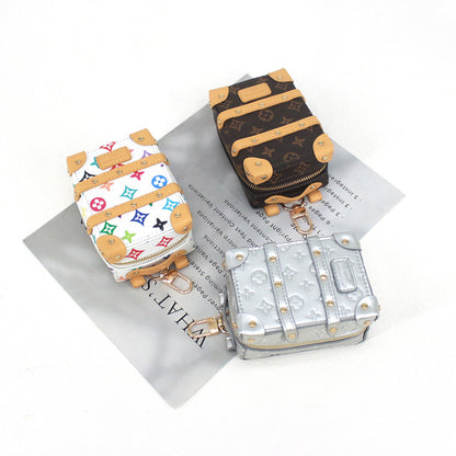 Chic Mini Suitcase Handbag – Retro Trunk-Style Crossbody Purse for Girls, Adorable Small Bag That Complements Any Outfit