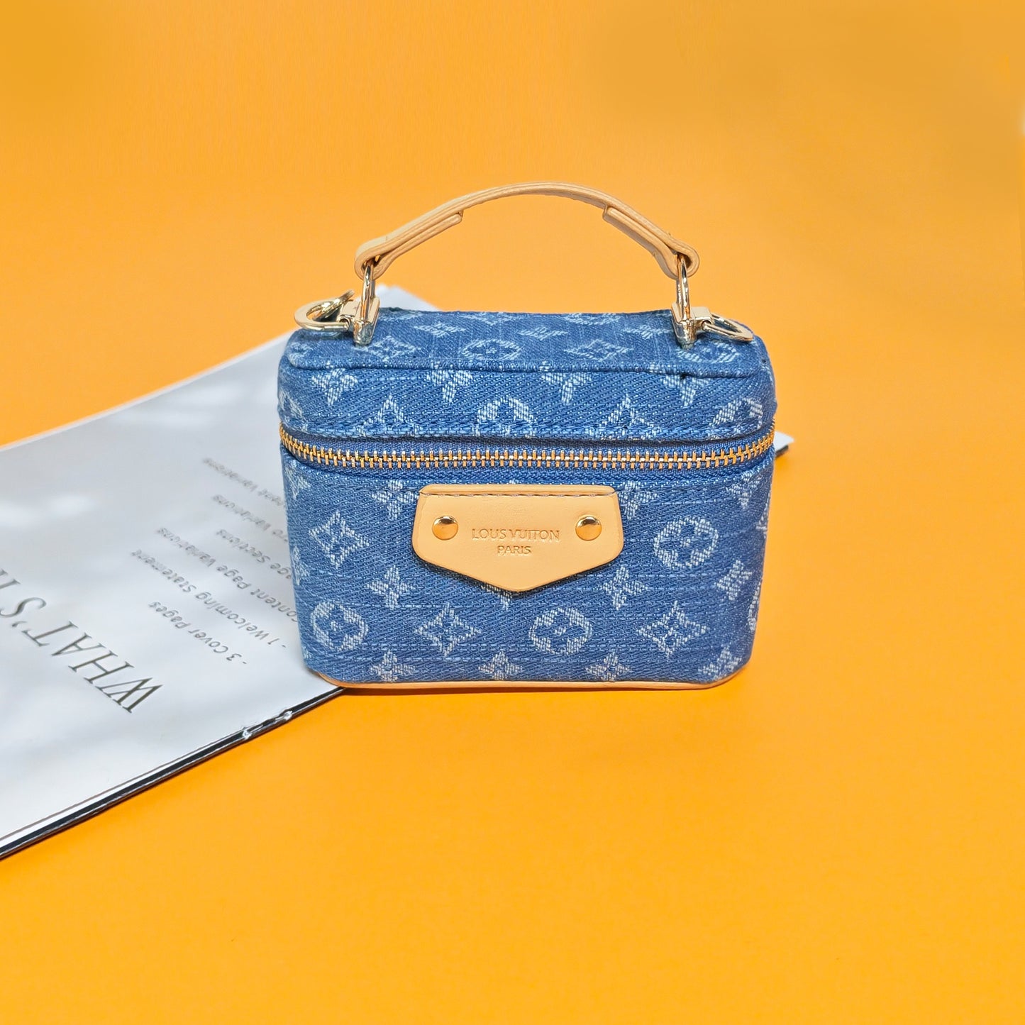 Mini Denim Crossbody Bags for Women Small Vintage Square Box Purse Boho Cross Body Handbags with Chain and Zipper