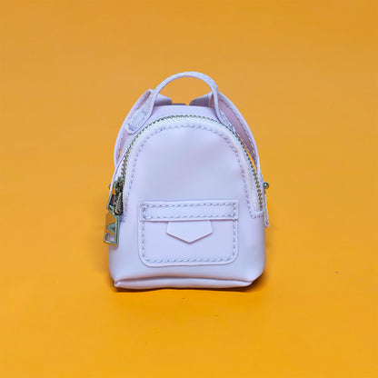 Mini Backpack-Style Coin Purse, PVC Zipper Keychain Pendant, Portable Earphone and Lipstick Storage Pouch