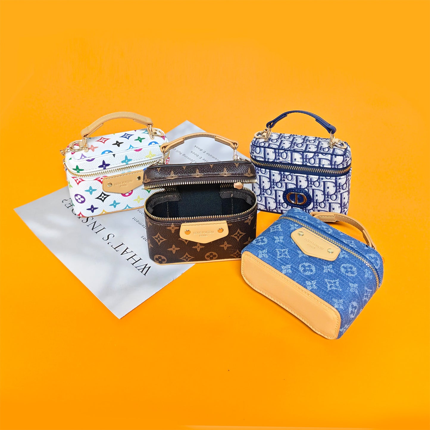 Mini Denim Crossbody Bags for Women Small Vintage Square Box Purse Boho Cross Body Handbags with Chain and Zipper