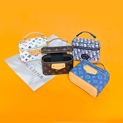 Mini Denim Crossbody Bags for Women Small Vintage Square Box Purse Boho Cross Body Handbags with Chain and Zipper